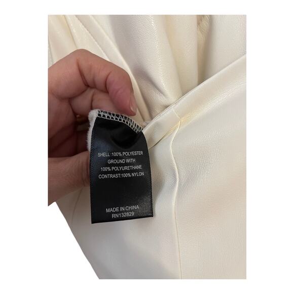 Michael Costello x REVOLVE Jake Gown Strapless Faux Leather Party Bridal Gala XS - Picture 11 of 16